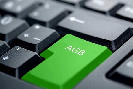 AGB auf der Tastatur