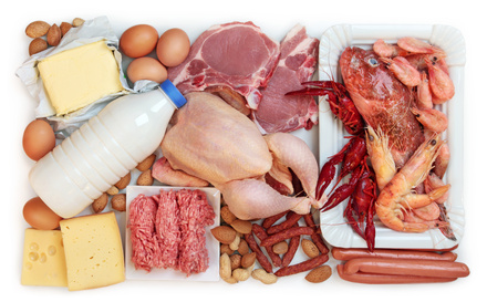 Fleisch, Fisch, Milch, Käse