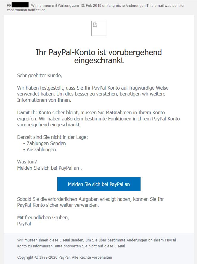 Phishing PayPal