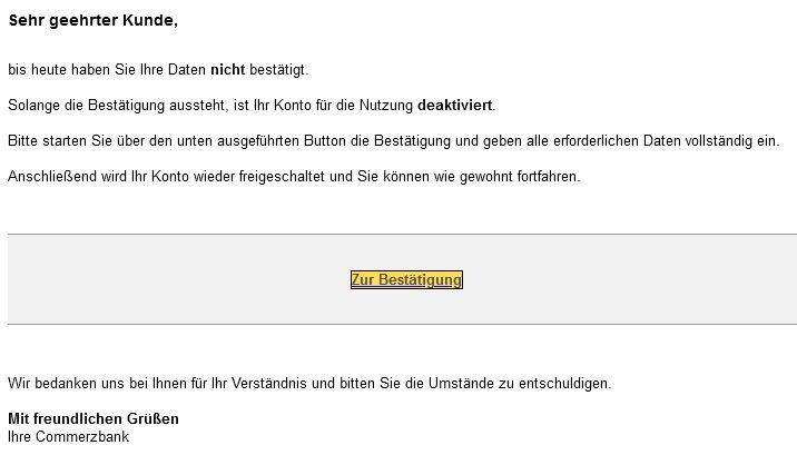 Commerzbank Phishing