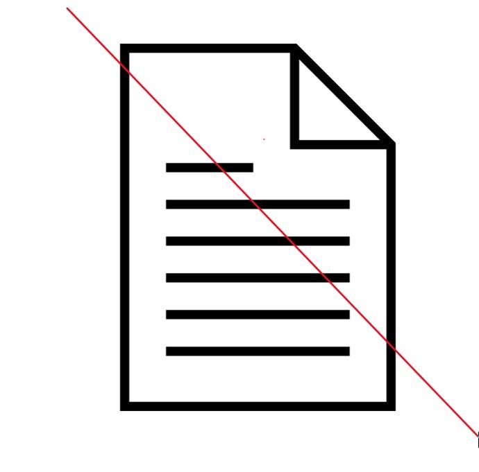 Dokument durchgestrichen