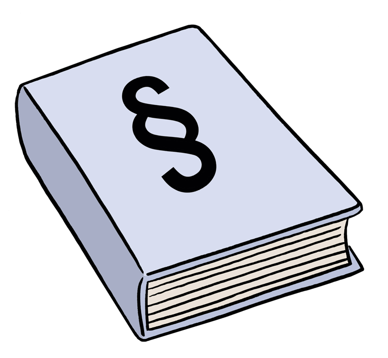 Buch mit Paragraph - Gesetz