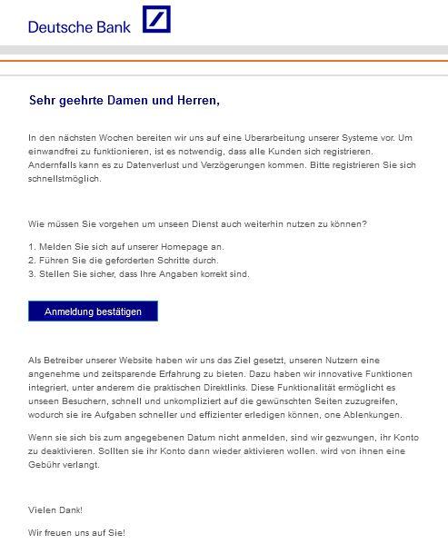 Deutsche Bank Phishing