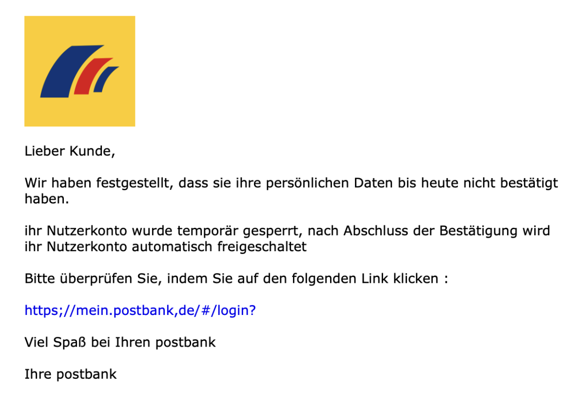 Postbank Phishing