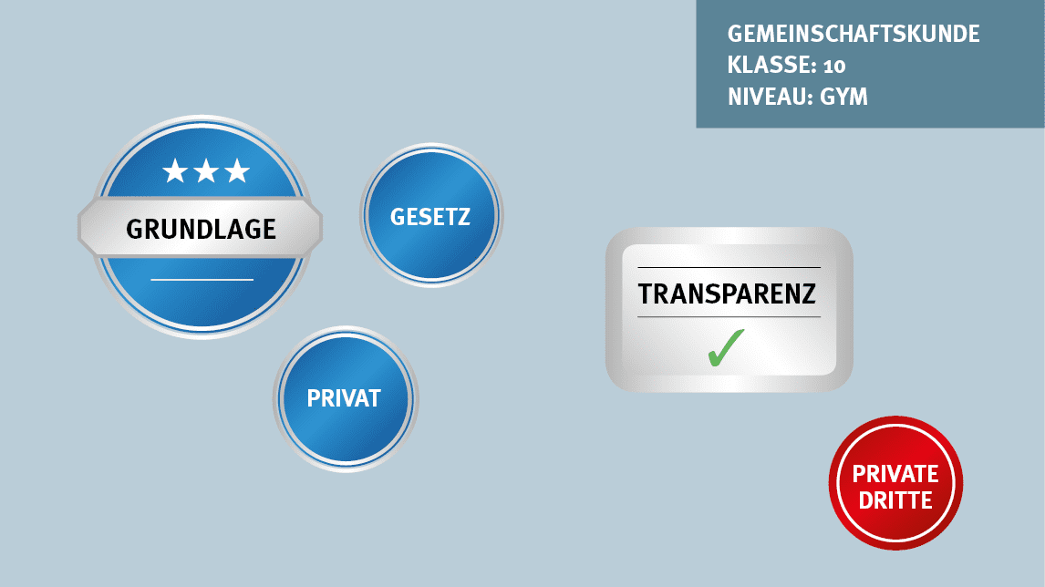 verschiedene Gütesiegel auf einfarbigem Grund