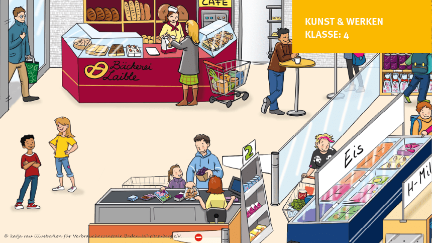 Wimmelbild Supermarkt