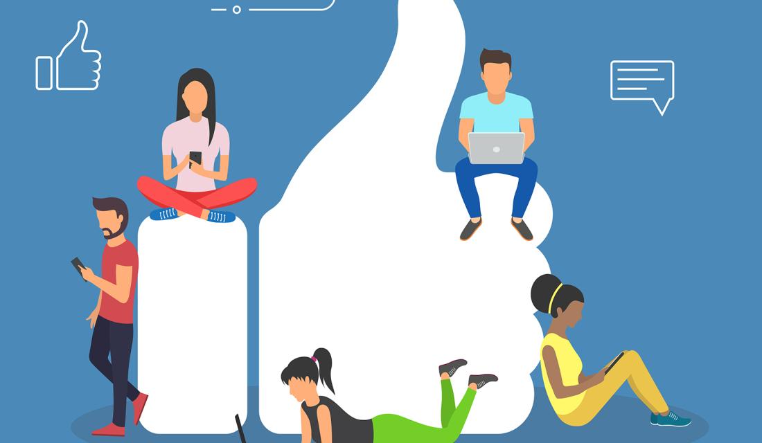 Junge Leute benutzen mobile Geräte