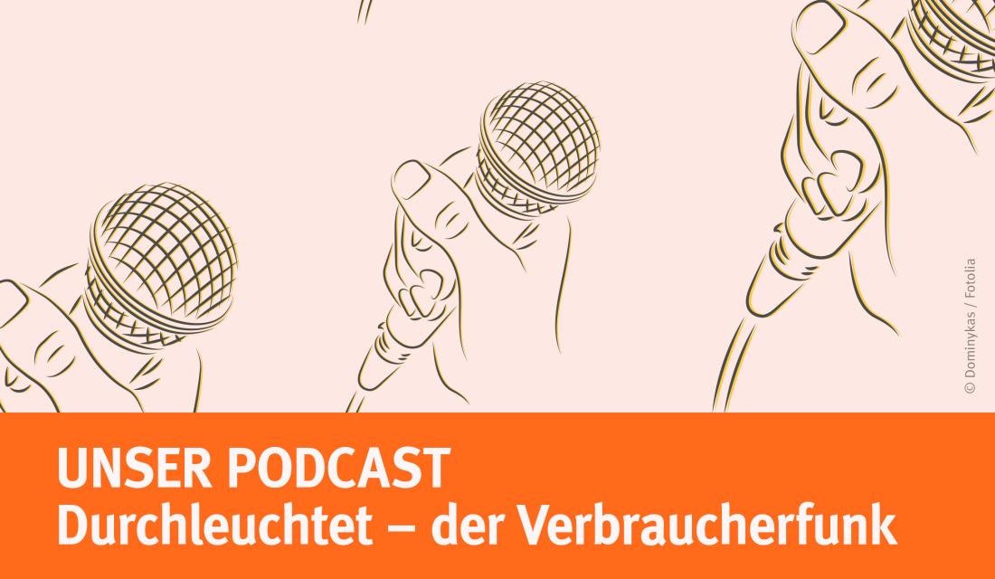 Bild mit Mikrofon und Podcasttitel