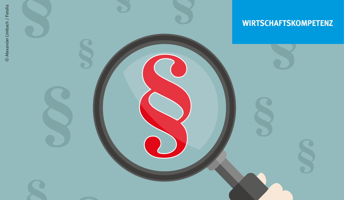 Lupe mit Paragraphenzeichen