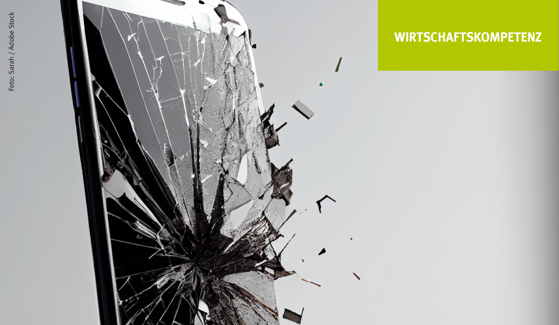 zu Bruch gehendes Handy