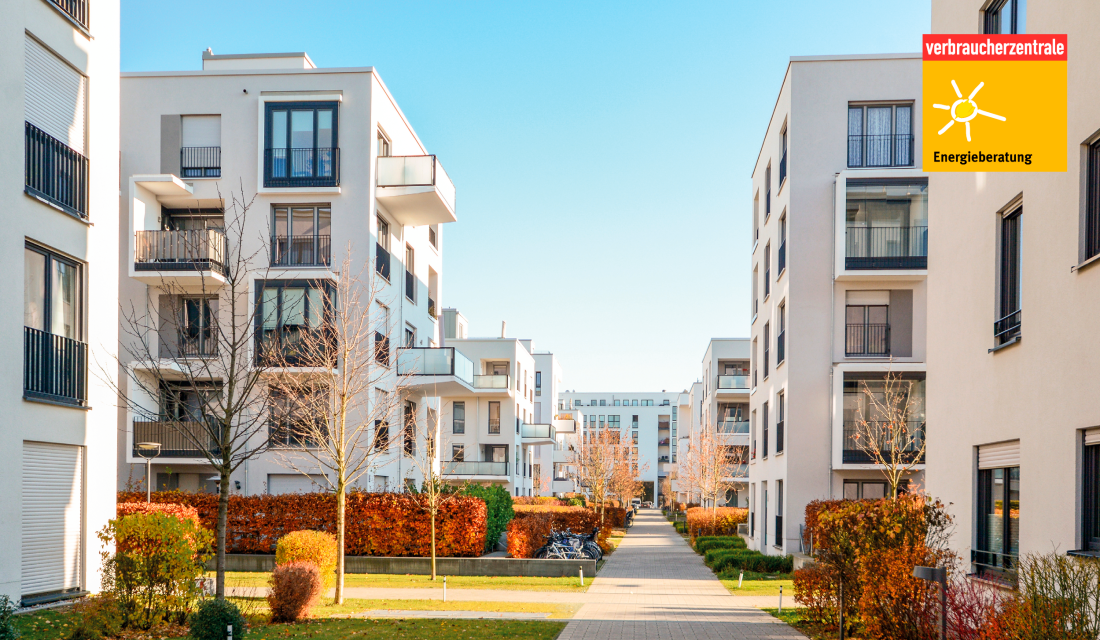Bild mit Häusern, die in einem neuen Stadtteil stehen.