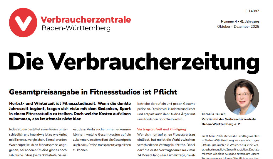 Titelseite Verbraucherzeitung 4/25