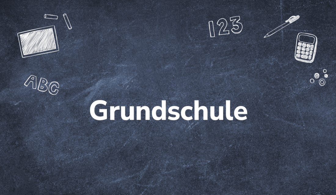Text "Grundschule" auf Tafel