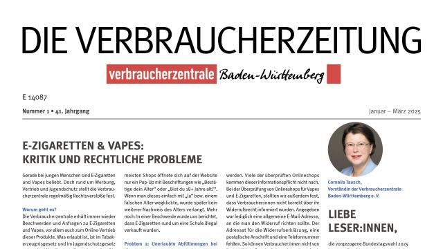 Titel der aktuellen Verbraucherzeitung