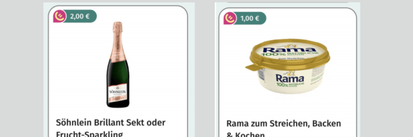 Zwei Beispiele aus der Rewe-App 