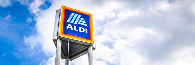 Aldi Logo auf Schild