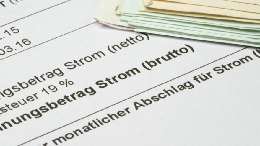 Stromrechnung mit Abschlagszahlung