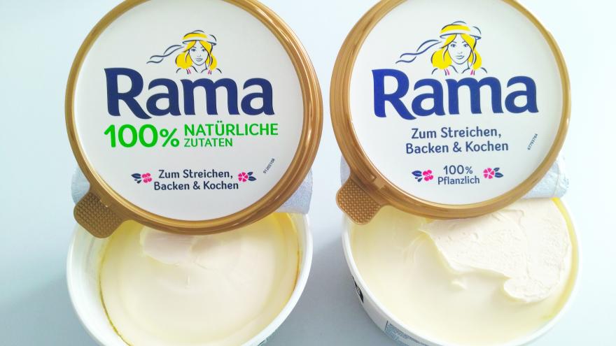 alte und neue Rama-Verprackung nebeneinander