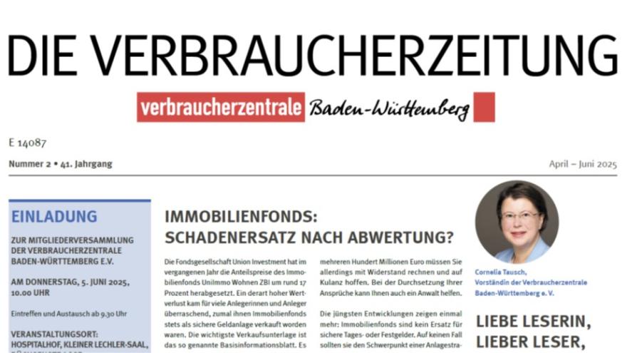 Titel der aktuellen Verbraucherzeitung