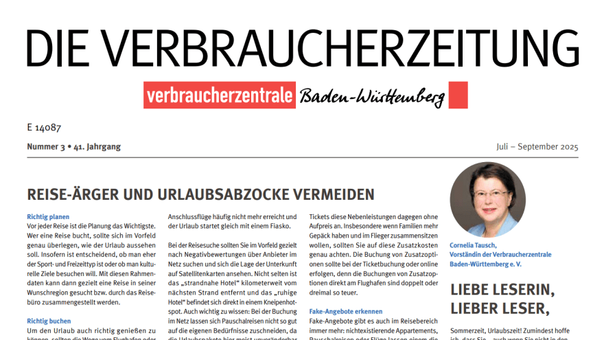 Titel der aktuellen Verbraucherzeitung