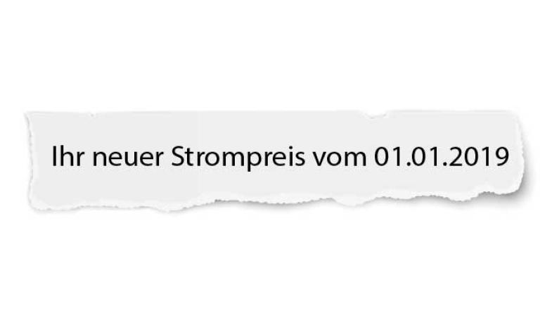 Papierschnipsel mit Betreff eines Anschreibens vom Stromanbieter