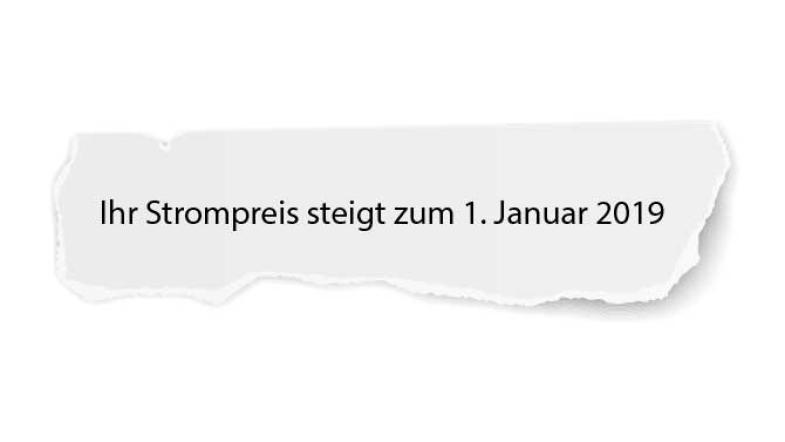 Papierschnipsel mit Betreff eines Anschreibens vom Stromanbieter