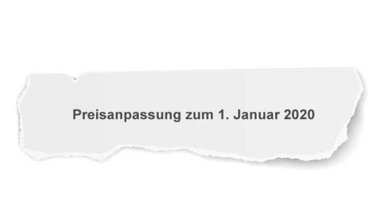 Betreffzeile aus Preiserhöhungsschreiben "Preisanpassung zum 1. Januar2020"