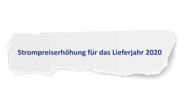 Betreffzeile aus Preiserhöhungsschreiben "Stromrpreiserhöhung für das Lieferjahr 2020"