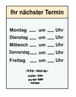 Liste mit Terminen