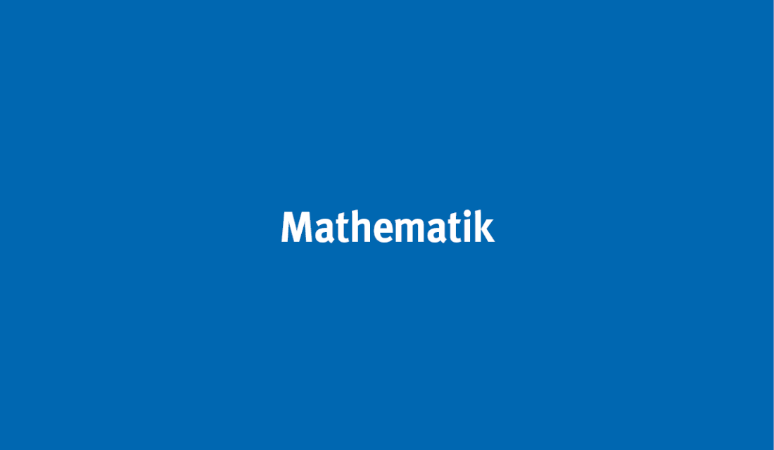 Blauer Hintergrund mit Schriftzug Mathematik