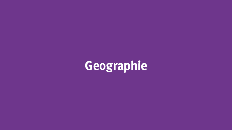Lila Hintergrund mit Schriftzug Geographie