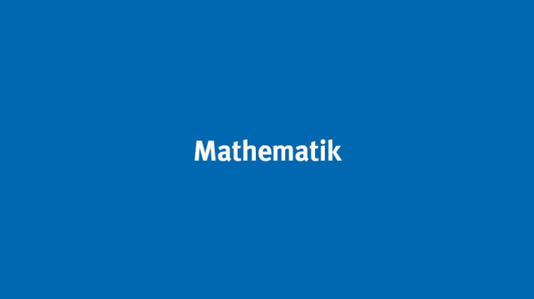 Blauer Hintergrund mit Schriftzug Mathematik