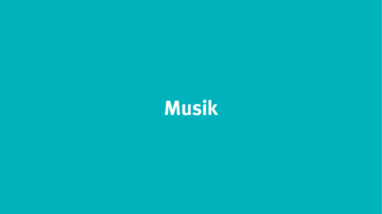 Blaugrüner Hintergrund mit Schriftzug Musik